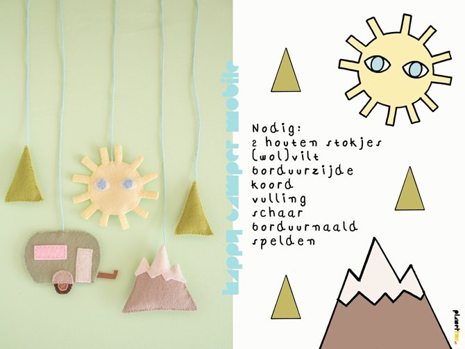 Happy camper mobile DIY - Planet Fur