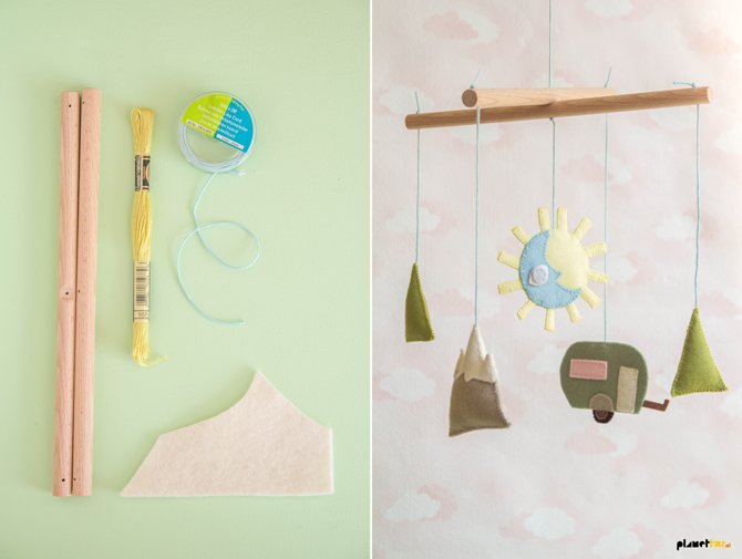 Happy camper mobile DIY - Planet Furcht