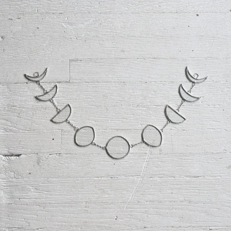 bright side moon phase garland - ABJglassworks - Etsy - Petit Prince