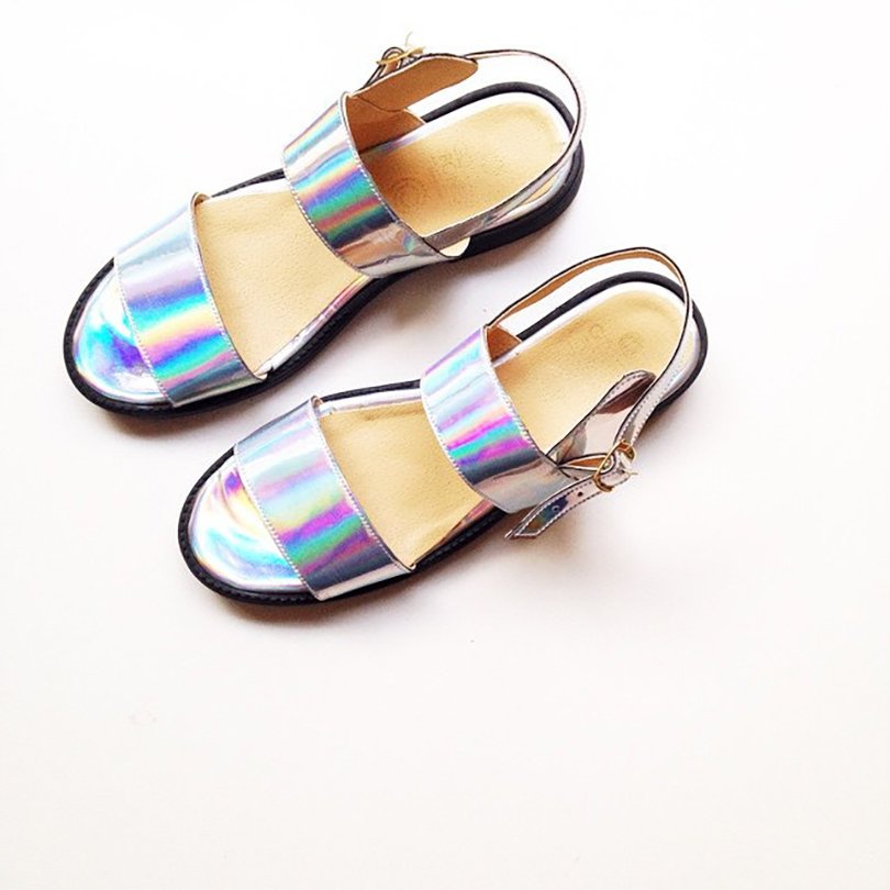 Olympia Faux Leather Sandals - goldenponies