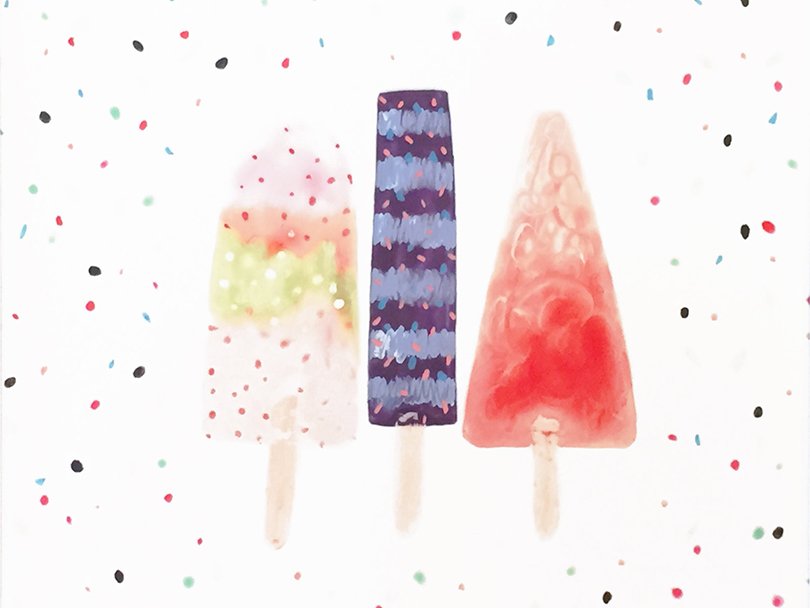 Popsicles Art Print by tintist on Etsy