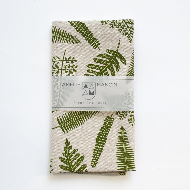 Ferns Tea Towel - AmelieMancini on Etsy