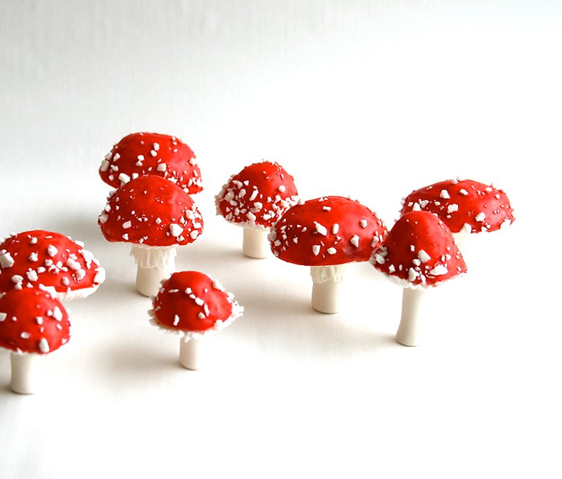 chocolate filled candy toadstools - andiespecialtysweets on etsy