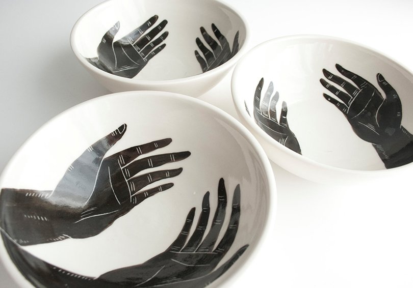 grasp porcelain bowl - flatearthstudio on etsy1