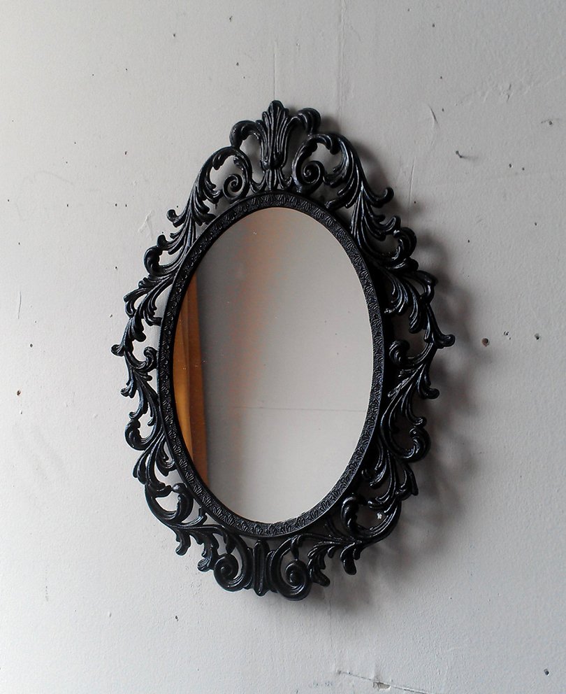 vintage gothic black mirror - SecretWindowMirrors on etsy1