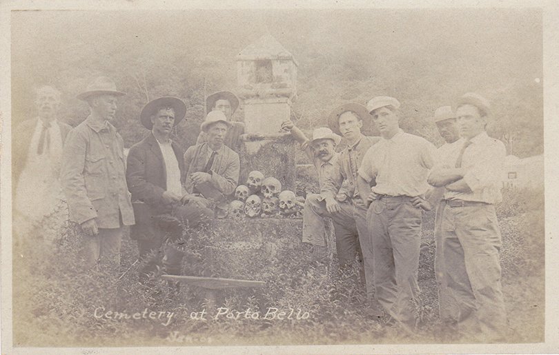 vintage photo, cemetery on porto bello - EphemeraObscura on etsy