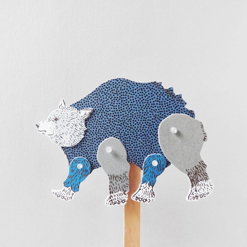 DIY Paper Puppet - BEAR - furzechan on etsy