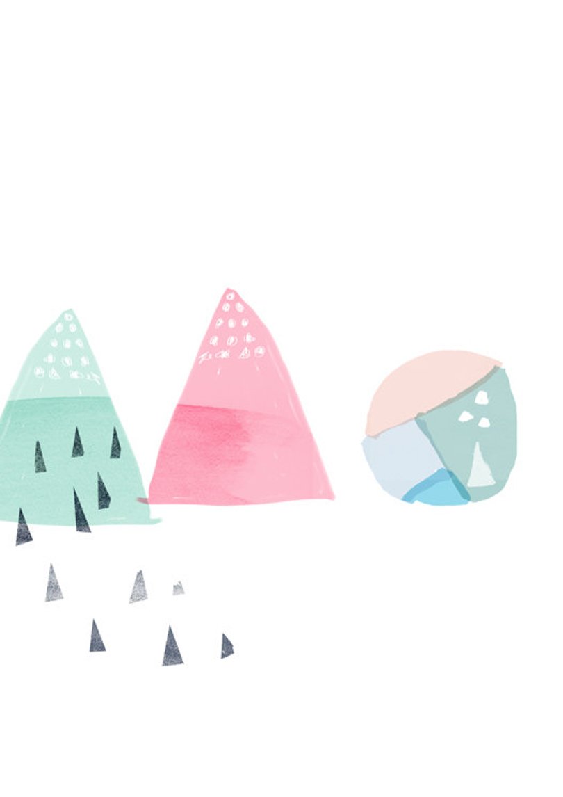 AMMIKI - abstract shapes print - Etsy