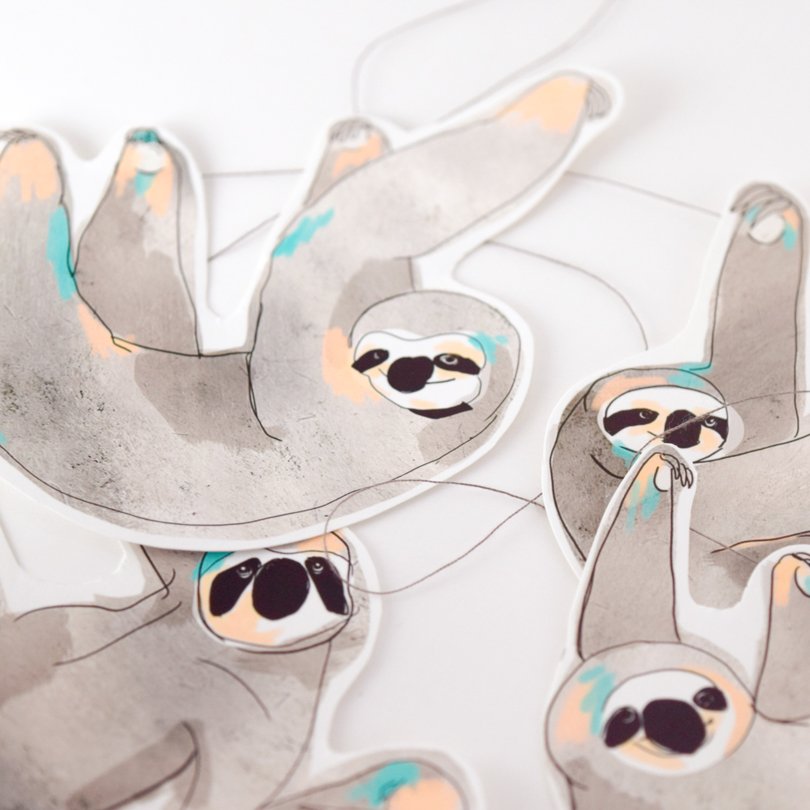 BalticClub - sloths garland - Etsy