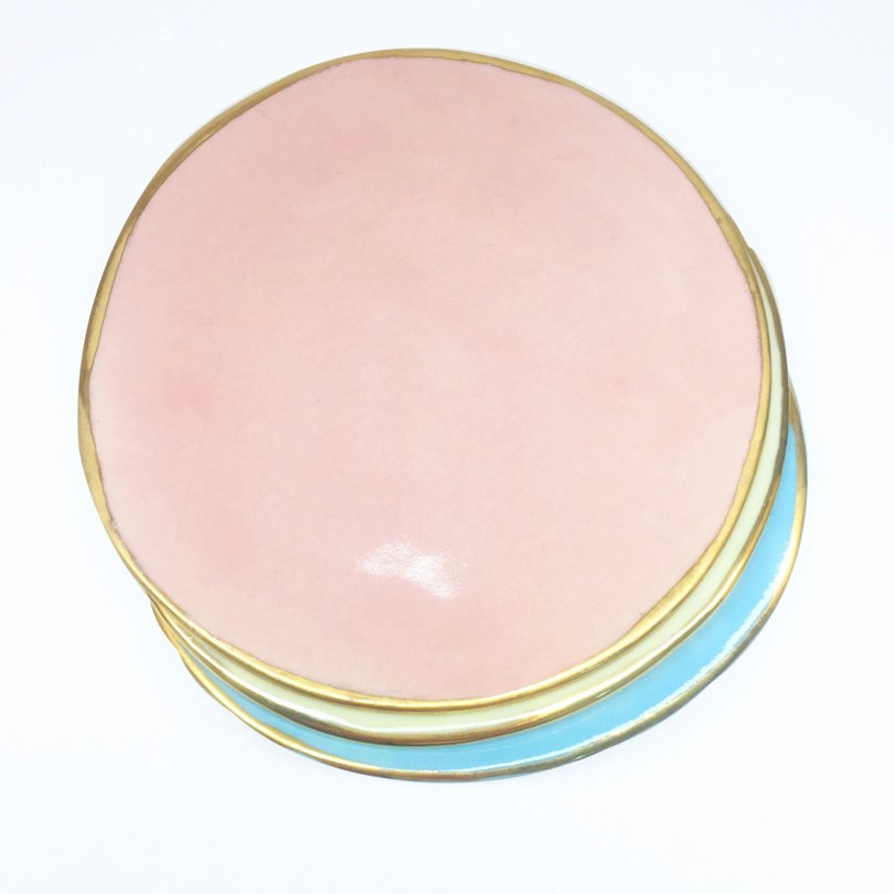 LavallierEmporium - pink porcelain plate - Etsy